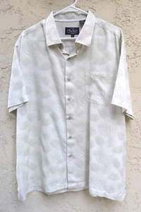 ✅NAT NAST CAMICIA HAWAIANA UOMO tg XL "PALM TREE" SETA RICCA S/S ALOHA~ 52" PETTO - Foto 1 di 3