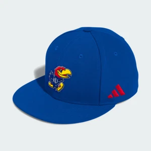Kansas Jayhawks adidas On Field Baseball Fitted Hat flatbill KU NCAA Cap - Picture 1 of 3