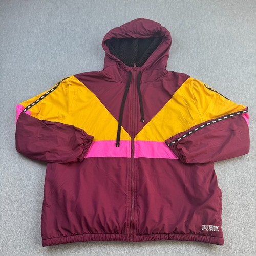 UNDERCOVER Giacca rosa Victoria's Secret donna M L bordeaux giacca a vento sherpa foderata in pile