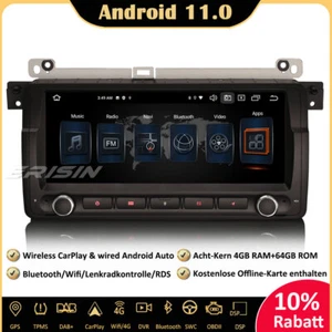 8-Kern DAB+Android 11 Autoradio GPS CarPlay BT Für BMW 3er E46 M3 Rover 75 MG ZT - Bild 1 von 12