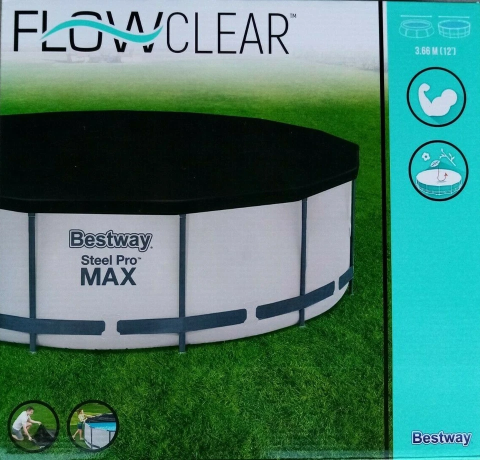 Bestway Abdeckplane 244 305 366 cm Pool Abdeckung Frame Plane Poolabdeckung  - Bild 1 von 1