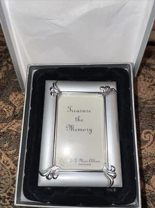2” X3” Silver “Treasure The Memory” Mini Album - Holds 48 Photos - Picture 1 of 6