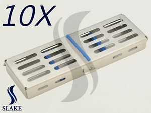 10 x Dental Sterilization Cassette Rack Tray Box For 5 Surgical Instruments - Picture 1 of 3