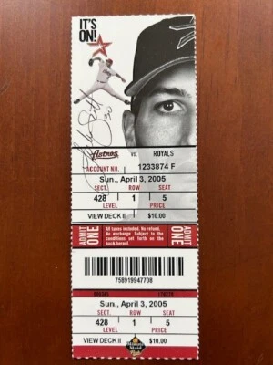 2005 Houston Astros Autographed Season Ticket, Signed by Luke Scott - Image 1 of 2