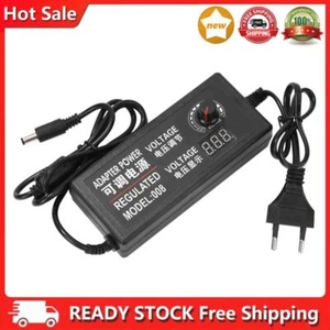 Adaptador de fuente de alimentación regulable por voltaje DC 3V-24V 3A ajustable con pantalla digital - Imagen 1 de 9
