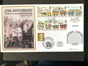 2005 175th ANNIV LIVERPOOL - MANCHESTER RAILWAY BENHAM 100 LTD EDT EVENT COVER - Picture 1 of 1