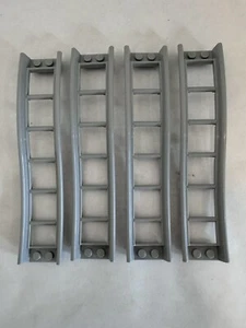 (4) NEW LEGO Roller Coaster Train Track Lot- Grey- Small Ramp-34738 - Picture 1 of 3