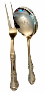 Wallace Ashford 2 Piece Serving Set  Spoon & Carving Fork * 18/10  - Picture 1 of 10
