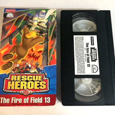 Rescue Heroes The Fire of Field 13 VHS tape Ships  Same Day With Tracking - Image 1 of 2