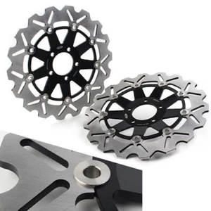 Front Brake Discs Rotor Black Fit KAWASAKI ZX9R ZX900C 1998 1999 ZX12R 2004 - 06 - Picture 1 of 12