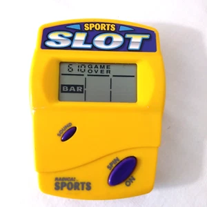 RADICA SPORTS POCKET SLOTS CASINO HANDHELD ELECTRONIC GAME 1990s YELLOW MINI - Picture 1 of 8
