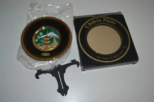 Placa Chokin, placa con bordes de oro 24K con soporte de exhibición - Imagen 1 de 7
