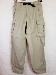 REI Pants Mens Sx30 UPF 50 Beige Cargo Convertible Zip Off Nylon Outdoors Hiking - Picture 1 of 18