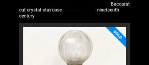 Juego de dos bolas de escalera de cristal corte baccarat Le Clairupt siglo XIX - Imagen 1 de 14