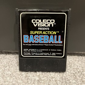 Coleco Vision Super Action Baseball Vintage Video Game Cartridge