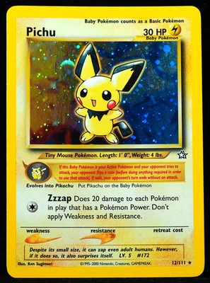 Pichu 12/111 Neo Genesis NM-M Pokemon Card - Image 1 of 3