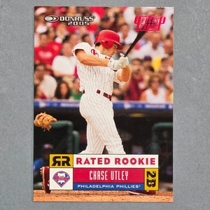 2005 Donruss #43 Chase Utley Rated Rookie RC Press Proofs Red SP #d/200 Phillies - Bild 1 von 2