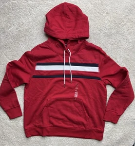 Tommy Hilfiger Sudadera con Capucha Bloques de Color Rayas Logo Rojo Sudadera Nueva Para Hombre LG - Imagen 1 de 6