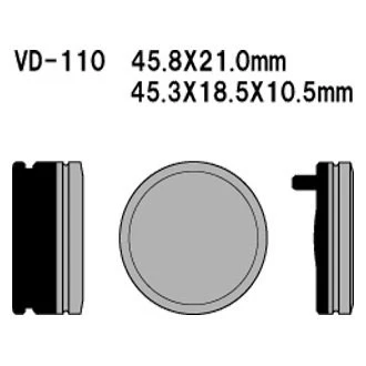 For Honda CL200 1974 Vesrah Front Organic Semi-Metallic Brake Pads Foto 1 de 2