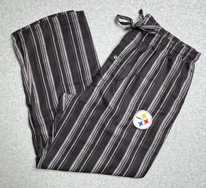 NFL Sleepwear Pittsburgh Steelers Size Large  Pajama Pants Flannel Striped NEW - Picture 1 of 9