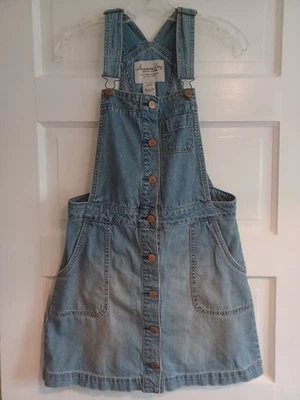 American Rag Azul Denim Mono Vestido Juniors Talla 7 Bolsillos Clásico Moda Escuela Foto 1 de 4