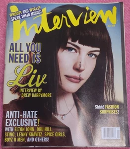 Magazine INTERVIEW - Liv Tyler / Drew Barrymore /Elton John / Sting /Spice Girls - Picture 1 of 1
