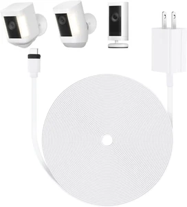 25Ft/7.5M Weatherproof Charger Cable for Ring Spotlight Cam Plus/Pro(Battery), R - Picture 1 of 12