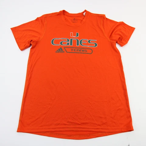 Miami Hurricanes adidas Aeroready Short Sleeve Shirt Men's Orange New Cover