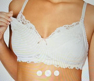Heidi Klum intimates Size 10 E Retro Cream & Vintage Pink Maternity Bra #I24 - Picture 1 of 12