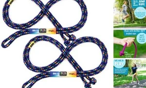 8' Foot Jump Rope 2 Pack - Active Outdoor Youth Fitness Purple Confetti - Picture 1 of 6