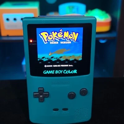 Consola Gameboy Color Teal Pantalla Táctil OLED GBC Game Boy Foto 1 de 4