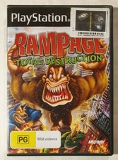 Rampage: Total Destruction PS2 2006 Midway [PlayStation 2] Black Label w/ Manual