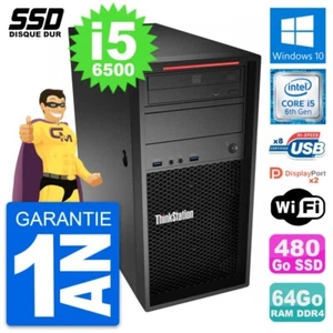 PC Tour Lenovo ThinkStation P310 Core i5-6500 RAM 64Go SSD 480Go Windows 10 Wifi - Photo 1/7