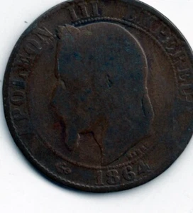 Frankreich: 5 Centimes 1864 B - Bild 1 von 2