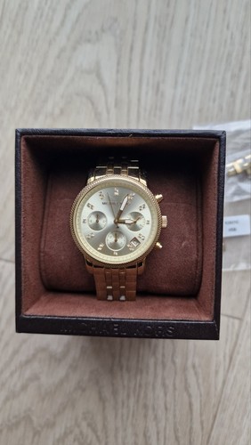 Orologio Donna Cronografo Michael Kors MK5676 Ritz Quadrante Champagne Tono Oro