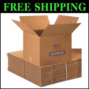 12-Pack Large 20" x 20" x 15" Corrugated Moving Boxes for Efficient Organization - Picture 1 of 8