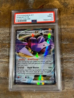 POKEMON 2016 XY Fates Collide #64 GENESECT EX PSA 9 Mint RARE - Image 1 of 2