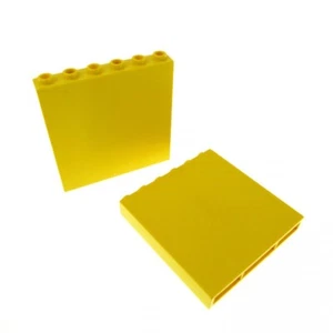 2x Lego Wall Panels 1x6x5 Yellow Building Brick Wall Part Element 44590 3754 - Picture 1 of 1