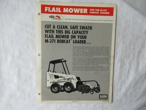 Melroe Bobcat Clark Equipment M-371 flail mower loader spec sheet brochure - Picture 1 of 2