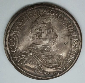 RARE Italian Silver Piastre Cosimo II. Medici, 1608-1621. Piastra 1613 DAV# 4191 - Picture 1 of 9