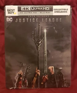JUSTICE LEAGUE "THE SNYDER CUT" 4K ULTRA HD & BLU RAY STEEL BOOK...NEW & SEALED! - Imagen 1 de 6