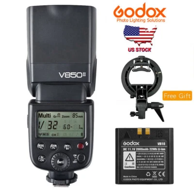 Godox V850II HSS Flash Speedlite + S Type Bowens Mount For Olympus Sony Canon US - Image 1 of 4