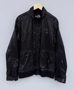Rare Vintage 90's QUIKSILVER Skate Casual Shimmer Nylon Jacket Y2K Black XL - Picture 1 of 19