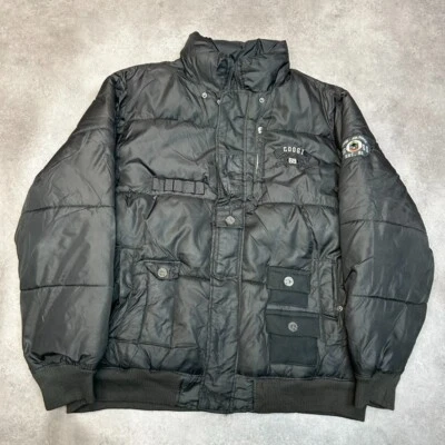 Coogi Air Force 69 Puffer Jacket Mens 2XL Vintage Full Zip Outdoor Coat, Black - Image 1 of 4