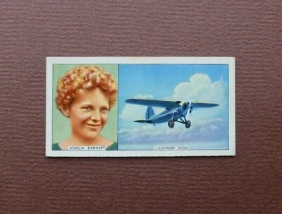 1936 Carreras - Famous Airmen & Airwomen - AMELIA EARHART (Mrs Putnam) - #25 - Image 1 of 4