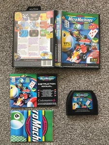 MICRO MÁQUINAS SEGA MEGA DRIVE JUEGO EN CAJA CON MANUAL OFICIAL REINO UNIDO PAL - Imagen 1 de 6