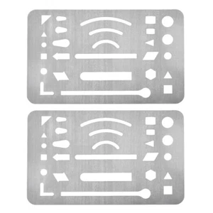 Radierschild 27 Muster Edelstahl Zeichenschablone 2 Stück - Bild 1 von 3