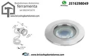 Faretto ad incasso LED 3000K 2W Inox CNC 35 T LOMBARDO LL107000MN - Foto 1 di 1