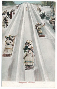 Tobogganing The Race Canadian Winter Sports Series W. J. Gage Toronto Unposted - Picture 1 of 2