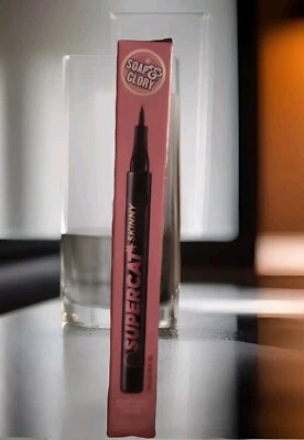  Soap & Glory SuperCat Skinny Precision Tip Eyeliner Jet Black 1 ml/0.03 NIB. - Image 1 of 4